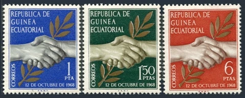 Equatorial Guinea 1-3, MNH. Michel 1-3. Attainment of independence, 1968 Cover