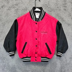American Girl Chicago Varsity Jacket Girls Size Small Red Black - Picture 1 of 10