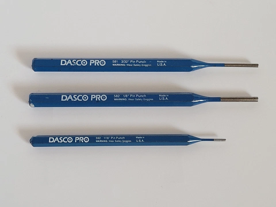 Juego de 3 perforadores de rodillo redondo Dasco Pro azul 1/16, 1/8, 3/32" #581 582 592 Foto 1 de 4