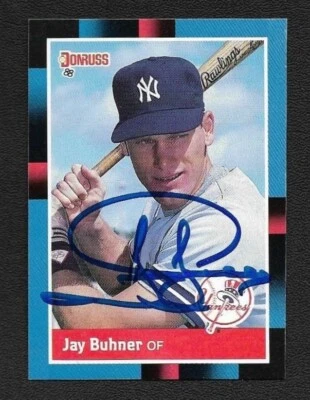 Tarjeta de radiocontrol de novato Donruss NY Yankees 1988 autógrafo Jay Buhner #545 - certificado de autenticidad Foto 1 de 2