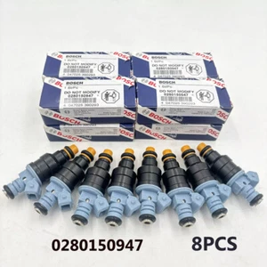 8PCS 25LB Fuel Injectors 0280150947 For 1991-1997 Ford F250 F350 MUSTANG 7.5L - Picture 1 of 8