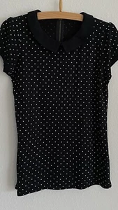 T-Shirt Damen Oberteil Frauen kurzarm Baumwolle Rundhals mit Kragen Gr.S - Bild 1 von 4