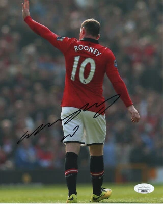 Foto autografiada firmada por Wayne Rooney del Manchester United 8x10 EPL certificado de autenticidad JSA #8 Foto 1 de 2