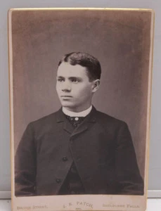 Studio Portrait JK Patch 1885 Shelburne Falls MA Bridge St 4.5x6.5" PHOTO A08i - Picture 1 of 3