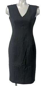 NEW WHITE HOUSE BLACK MARKET WHBM SLEEVELESS COMFORT STRETCH SHEATH DRESS SZ 4 - Picture 1 of 7