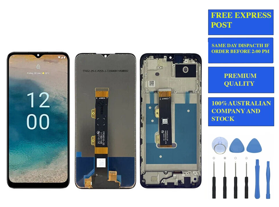 OEM Nokia G22 LCD Display Touch Screen Digitizer Frame Assembly Replacement - Image 1 of 1