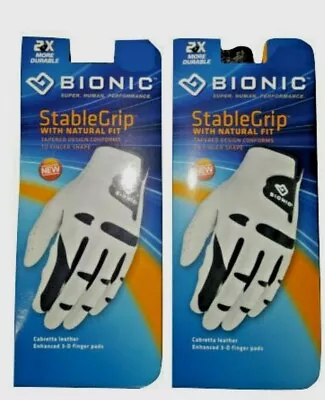 2 PACK Bionic USA StableGrip Men's Golf Glove w/ 2X DURABLE *2-3 Day Ship* - Image 1 of 4