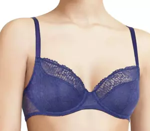 Passionata SUN Balkonett Bügel BH Gr.75E UK 34DD Marine Blau spitzen BH - Bild 1 von 5