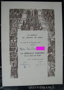DIPLOM SILBERMEDAILLE STADT PARIS 1976 - Bild 1 von 1