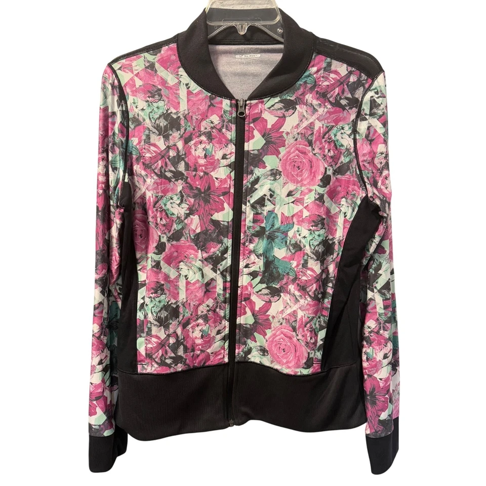 BCG Womens Floral Tru-Wick Jacket Sz L Polyester/Spandex women jacket - Image 1 of 4