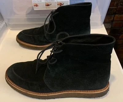 J. Botas Chukka Crew de gamuza de cuero con cordones al tobillo zapatos azules para hombre 12 suela de goma Foto 1 de 4