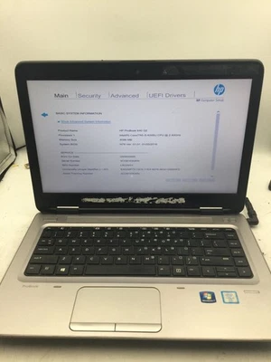 HP ELITEBOOK 640 G2 - BOOTS TO BIOS - INTEL I5 6300U - NO RAM - READ DESCRIP -BB - Image 1 of 4