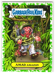 Amad Amazon 2021 Garbage Pail Kids Rainforest Parody Sticker Green - Picture 1 of 2