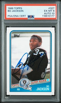 Topps #327 1988 Bo Jackson radiocontrol Heisman PSA 6 ADN automático 10 Foto 1 de 2