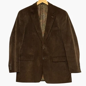 VTG LRL Ralph Lauren Mens Brown Corduroy Two Button Blazer Sport Coat Classic - Picture 1 of 15