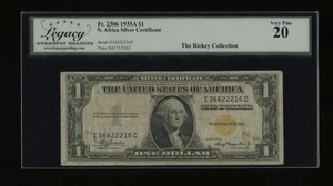 DBR 1935-A $1 North Africa Fr. 2306 IC Block Legacy VF-20 Serial I36622216C - Picture 1 of 2