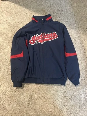 Cleveland Indians Majestic Jacket Blue/Red Youth Large Authentic MLB Pre-Owned - Image 1 of 4