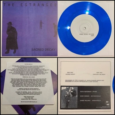 THE ESTRANGED Sacred Decay 7" Blue Vinyl-Remains Of The Day Long Knife Observers - Image 1 of 4