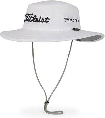 Titleist Golf Tour Aussie Sun UV Protection Boonie Hat One Size White/Black NEW! - Image 1 of 4