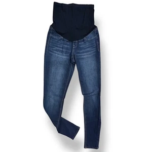 Small Maternity Jeans 1822 Denim Brand Size 27 Denim Full Panel Skinny Fit Pants - Picture 1 of 2