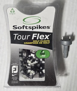 Tour Flex Soft Spikes Golfschuhe Fast Twist schwarz/weiß mit Cleat Bit - Bild 1 von 4