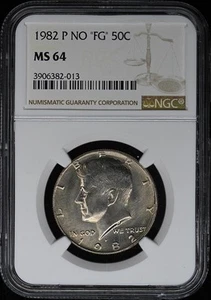 1982 P NO Kennedy Half Dollar NGC MS64 - Picture 1 of 2