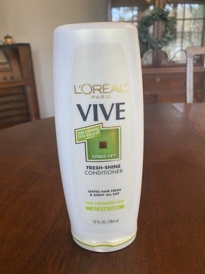 (1) Acondicionador L'oreal Paris Vive Fresh Shine Citrus CR Todo Tipo de Cabello 13 0z. Foto 1 de 3