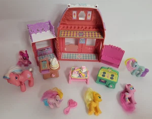 My little Pony klappbares Zuckerwatte Cafe Spielset 17 Teile 6 Ponys & Möbel - Bild 1 von 6