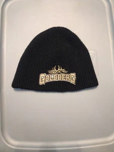 Goldberg WWE/WCW Beanie Skull Cap Black Waffle Knit Hat One Size - Picture 1 of 5