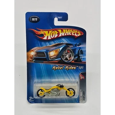 Hot Wheels Rebel Rides Blast Lane 2004 Yellow Motorcycle 077 2/5 NIB - Image 1 of 3