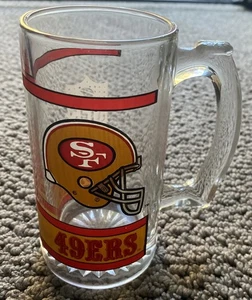 Vaso de beber vintage del equipo de la década de los 49ers de San Francisco 12 oz NFL de los años 80 - Imagen 1 de 2