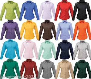 Damen Bluse Langarm Freizeit Business Hemd Übergröße Pflegeleicht 34-54 (BW300) - Bild 1 von 24