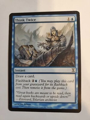MTG Magic The Gathering Card Think Twice Instant Blue Time Spiral - Image 1 of 2