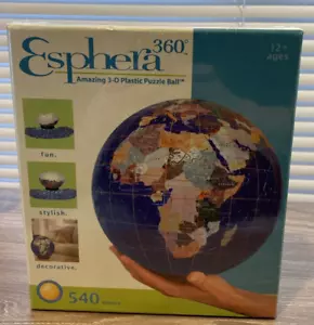 Esphera 360 9" 540 Pieces World Globe 3D Plastic Spherical Puzzle NOS SEALED - Picture 1 of 4