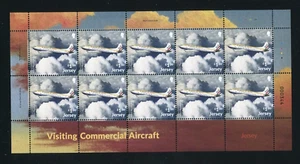 Jersey Besuch Verkehrsflugzeug Bogen mit 10 Briefmarken 2022 Viscount 806 - Bild 1 von 4