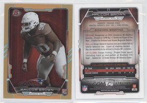 2015 Bowman Rookies Orange Rainbow Foil /299 Malcom Brown #71 Rookie RC
