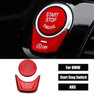 Red ABS Car Engine Start Stop Button Trim Cover For BMW 5 G01 G30 525li 2018-22 - Foto 1 di 5