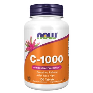 NOW FOODS Vitamin C-1000 Sustained Release 100 Tablets - Picture 1 of 6