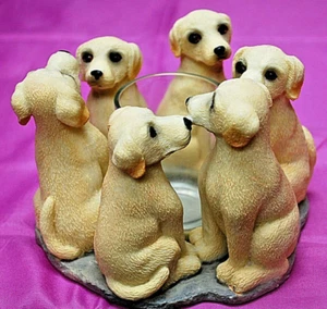 Yellow Lab Circle Votive Candle Holder Continental Creations #P609 S5647J - Picture 1 of 6