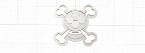 Cortador de galletas impreso en 3D inspirado en el buggy de una pieza el payaso Jolly Roger - Imagen 1 de 1