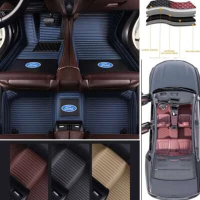 For Ford Fiesta-Flex-Focus-Fusion Car Floor Mats Custom Carpet Waterproof Auto - Image 1 of 4