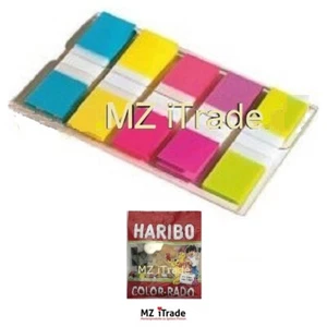 100 bandiere Orig 3M Post-it Index marcatore Z 5x20incl dispenser colori al neon mini harib - Foto 1 di 7