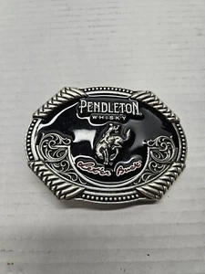 2020 Pendleton Whiskey Let'er Buck Rodeo Cowboy Montana Silversmiths Gürtelschnalle - Bild 1 von 3