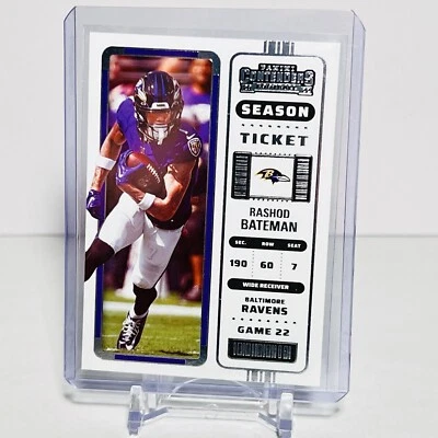 Rashod Bateman 2022 PANINI PLAYOFF CONTENDERS SEASON TICKET #6 BALTIMORE RAVENS - Image 1 of 2