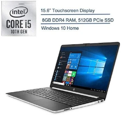 🔥 New HP 15.6" HD Touchscreen Intel i5-1035G1/8G/512G SSD/Win10 15-dy1751ms 🔥 - Image 1 of 2