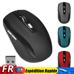 Souris optique sans fil portable 2,4 GHz, 6 boutons, récepteur USB, 2000 souris - Zdjęcie 1 z 24