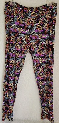 Pantalones Legging LuLaRoe Mujer Talla Alta y Curvilínea Multicolor Dibujos Animados Gamuza NUEVO Foto 1 de 4