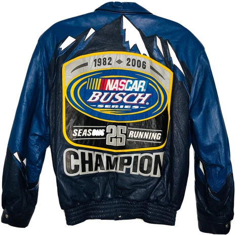 JH Design 2006 Kevin Harvick Nascar Busch Beer Champion Premier Jacket Leather Cover