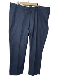 Lands End Mens Dress Pants Blue Herringbone Cotton Chino Size 42 X 29 Casual - Picture 1 of 9