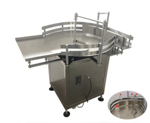 110V Automatic Bottle Accumulation Table Dia. 31.5" Stepless Speed Transmission - Picture 1 of 7